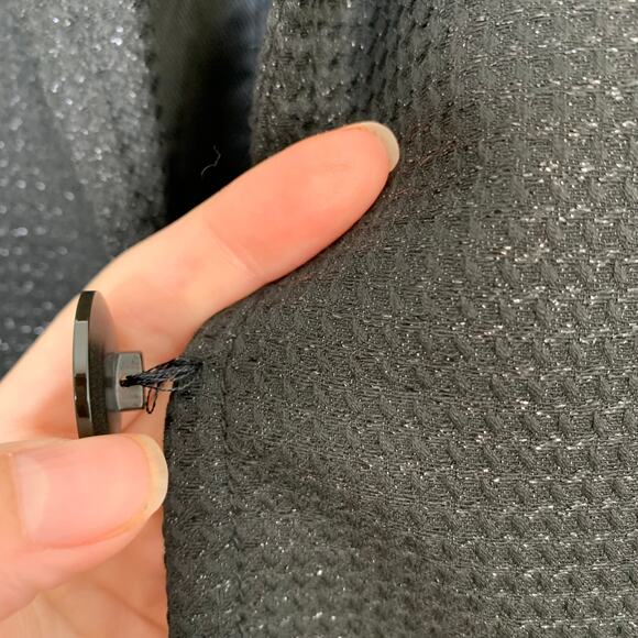 ATM Anthony Thomas Mejillo Black Metallic Sparkle Schoolboy Blazer Jacket Size 6 - Picture 11 of 16